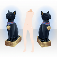 (Shoes) Cyber Tribe Statue of Cat at Ancient Site ver.A black