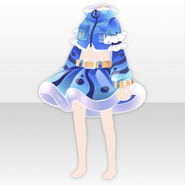 (Tops) Abyssal ★ Cosmic Sea Urchin Navel Top ver.A blue