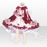 (Tops) Sweets♡Valentine Chocolate Frill Dress ver.A red