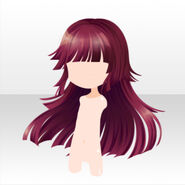 (Hairstyle) Ghost Christmas Bangs Long Hair ver.A red