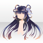 (Hairstyle) God of Flame Flower Tied Up Long Hair ver.A blue
