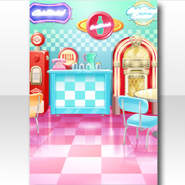 (Wallpaper/Profile) Pop Waitress American Diner Wallpaper ver.A pink