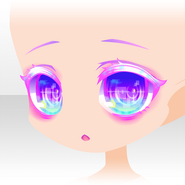 (Face) Hologram Mutant Girl Worried Face ver.B purple
