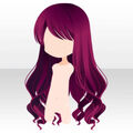 (Hairstyle) Evil Lady Sexy Wavy Long Hair ver.A red