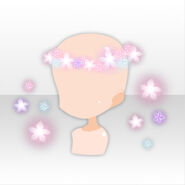 (Head Accessories) Glass Shower Flower Tiara ver.A white