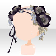(Head Accessories) Fabulous Flower Headband ver.A black