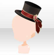 (Head Accessories) Gentleman's Invitation Ribbon Silkhat ver.A black