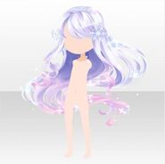 (Hairstyle) Snow Christmas Silver Glittering Hair ver.A purple
