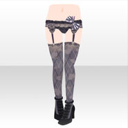 (Pant&Skirt) Statice Pattern Garter Bottoms ver.A black