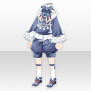 (Tops) Mirrorland Alice Ribbon Trump Top ver.A blue