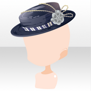 (Head Accessories) Summer Boater Hat ver.A black