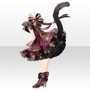 (Tops) Meow Meow Cat Tail Dress ver.A red