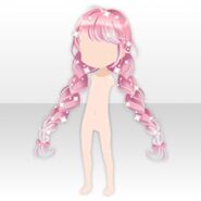 (Hairstyle) Flower Garden Shiny Fluffy Braided Hair ver.A pink