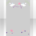 (Show Items) Ribbon and Flowers Carrying Birds Decor1 ver.1