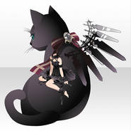 (Tops) Mirror of Demon with Her Messager Cat ver.A black