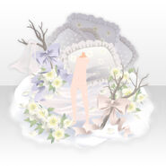 (Back Accessories) Snowflake Flower Arranged Bed ver.A white