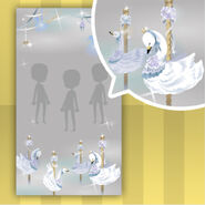 (Show Items) Water Reflection Swan Carousel Decor1 White ver.1
