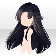 (Hairstyle) Aqua Palace Emperor Long Hair ver.A black (12 plays)