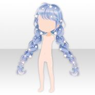 (Hairstyle) Flower Garden Shiny Fluffy Braided Hair ver.A blue