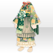 (Tops) Little Flower Maid Kimono ver.A green