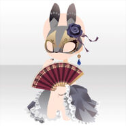 (Face Accessories) Rabbit Mask and Fan ver.A white