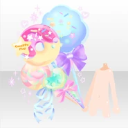 (Hand Accessories) Candy School Snack Time Cotton Candy ver.A rainbow