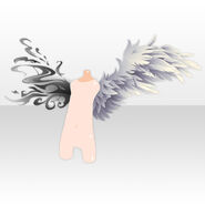 (Back Accessories) Rebel and Affection Feather ver.A white