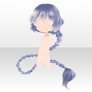 (Hairstyle) Profuse Blooming Girl's Braided Hair ver.A blue