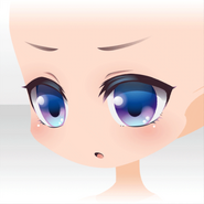 (Face) Cute Wide Open Eyes Upset Face ver.B blue