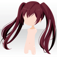 (Hairstyle) En Morte Straight Twin Tail Hair ver.A red