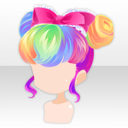 (Hairstyle) Pretty Pop Candy-colored Buns Hair ver.A green from Coloring Festival！