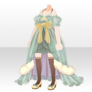 (Tops) Rose Long Nighty Style ver.A green