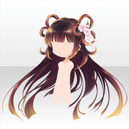 (Hairstyle) God of Flame Flower Tied Up Long Hair ver.A brown