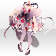 (Tops) Strawberry Vampire Dress ver.A white