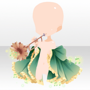(Face Accessories) Melody of Daisy ♪ Blowing Trumpet Coat ver.A green