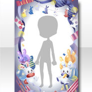 (Frame) Rabbit Land Balloon Ribbon Frame ver.A navy blue