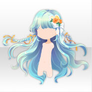 (Hairstyle) Present Heart Ribbon Long Hair ver.A blue