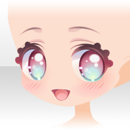 (Face) Neon Diner Shy Smile Face ver.A pink
