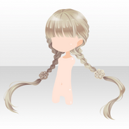 (Hairstyle) Cat Witch Long Braided Hair ver.B yellow