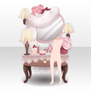 (Back Accessories) Rose Flower Dressing Table ver.A pink