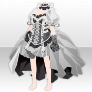 (Tops) Gothic Belted Frilly Dress ver.A white