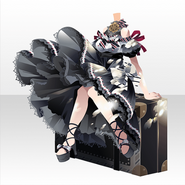 (Tops) Sea Breeze Flared Classic Dress ver.A black