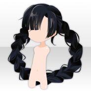 (Hairstyle) Dark Braided Ring Hair ver.A black