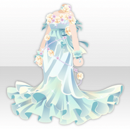 (Tops) Mermaid's Blossom Pearl and Flower Dress ver.A pale blue