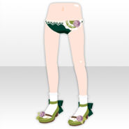 (Pant&Skirt) Rose One Point Pumps and Underwear ver.A green