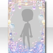 (Frame) Dreamy Mermaid and Coral Reef Curtain Frame ver.A blue