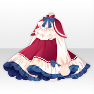 (Tops) Dolls Tea Party Frill Dress ver.A red