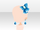 (Head Accessories) Cute Diamond Earrings and Ribbon Hair Accessory ver.A blue.png