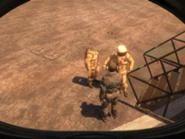 Un Capitán Mosely descabezado (izquierda) visto con noclip.