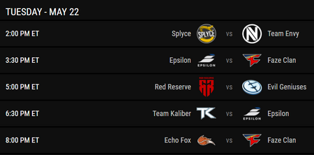 Division A Week 2 Day 1 Schedule